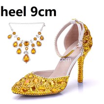 Rhinestone Wedding Shoes Graduation Party Nightclub Bridal Luxury Tassel Ankle S - £86.84 GBP