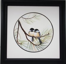 Audubon Chickadee Wildlife Framed Bird Print 11 X 11 Wall Decor - £29.80 GBP