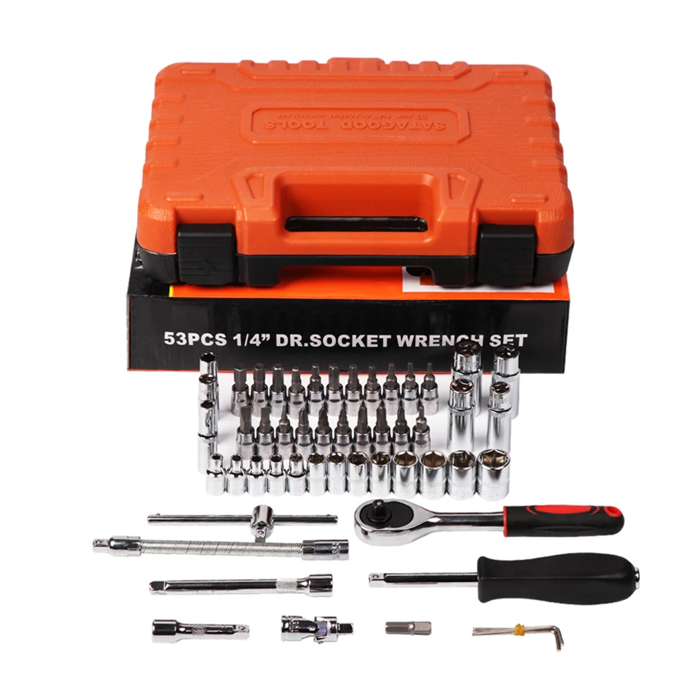 53pcs Combination Ratchet Wrench Socket Set for Car Repair - £31.68 GBP