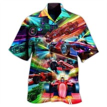 Formula cars Cyberpunk race Hawaiian shirts for men motorsport - £22.91 GBP
