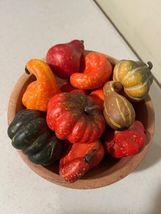 Wood Bowl full of Pumpkins and Ghourds - SALE image 3