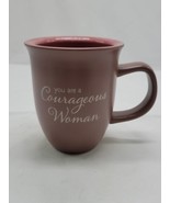 You Are A Courageous Woman Abbey Press Mug Joshua 1:9 GOD Christian Reli... - £15.13 GBP