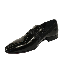 Men's GENIO Patent Leather Red Sole Shoes Formal 120371275 Black Stones image 3