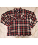 Polo Ralph Lauren SKI CAMP Button-Up Retro Flannel Medium Red Blue Green - $34.45