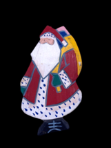 Primitive Santa Wood Ornament Wooden Cutout Decorative Collectible Vinta... - £21.84 GBP
