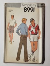 1979 Simplicity Sewing Pattern #8991 Size 32 Men&#39;s Pants in Three Length... - $14.84