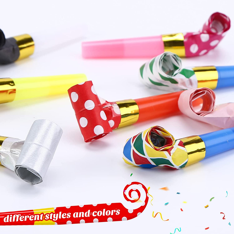 Koogel 100PCS Party Blowers for Kids, Noisemaker Toys Party Whistles Birtthday B Item image 3