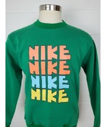 NWOT Vintage 90s Nike Spellout Sweatshirt Green M - £235.20 GBP