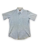 Vintage Sears Kings Road Men&#39;s Shirt Size Medium 70s Big Collar Stripes - £15.56 GBP
