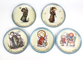 5 Vintage Hummel Christmas Plates 70s Schmid Sister Berta W Germany Decorative - £42.56 GBP