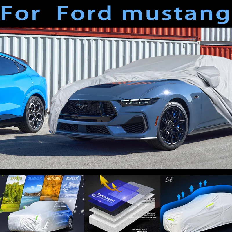 For Ford mustang Car protective cover,sun protection,rain protection, UV - $79.59