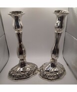 Vintage 9&quot; Silver Plated Candlestick 29406 - Creative Gifts Internationa... - $423.18 MXN