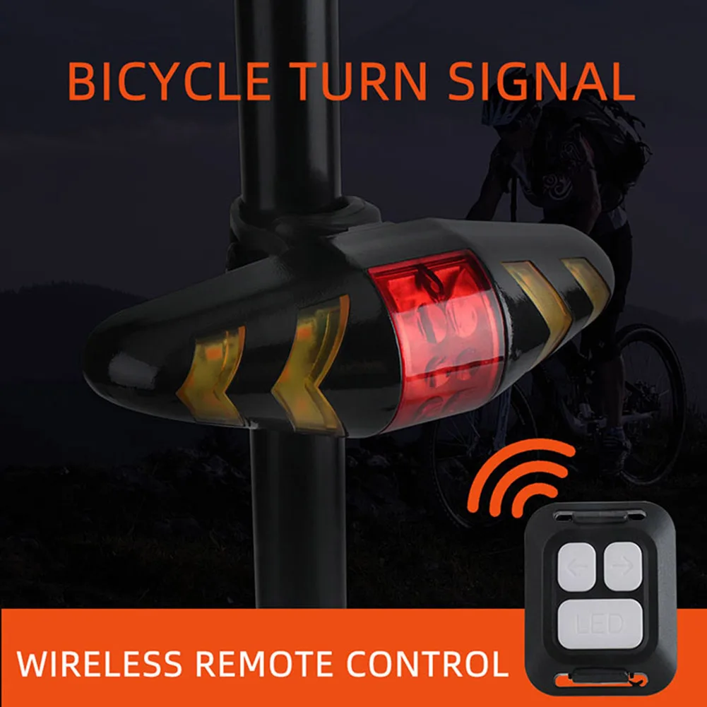 Sporting Rear Lamp Smart Bike Wireless Remote Turn Signal Lights Bicycle LED Tai - £23.89 GBP