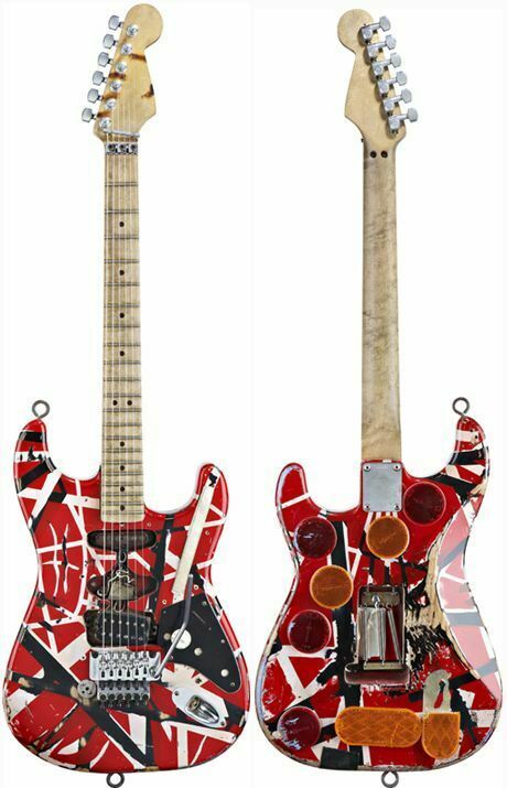 Primary image for Photo of Fender Stratocaster Eddie Van Halen Frankenstrat Sticker (Unframed)