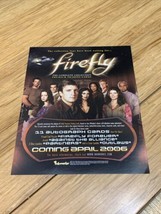 Inkworks 2006 Firefly Trading Card Promotional Poster Nathan Fillion KG JD - $17.82