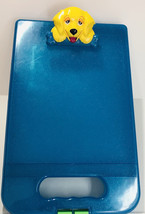 LISA FRANK Storage Case Hard Clip Board Blue Lap board Art Box Yellow Pu... - $14.50