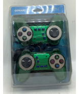 LOT OF 2 OSMART PS2 CONTROLLER,NIP TWIN NEW SEALED GREEN - £14.52 GBP