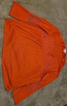 Rebecca Malone Orange Long Sleeve Mesh Pullover XL - $6.25