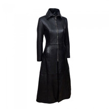 Hidesoulsstudio Women Black Leather Long Coat Jacket - £261.00 GBP
