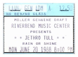 Jethro Tull Concert Ticket Stub Juin 20 1988 Cincinnati Ohio - £35.86 GBP