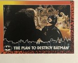 Batman Returns Vintage Trading Card #47 Plan To Destroy Batman - £1.54 GBP