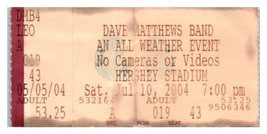 Dave Matthews Band Concert Ticket Stub July 10 2004 Hershey Pennsylvania - £19.41 GBP