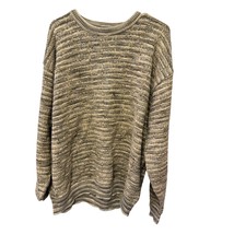  Croft &amp; Barrow Vintage 90s Cotton Knit Sweater Neutral Tan Men’s XL USA... - €31,85 EUR