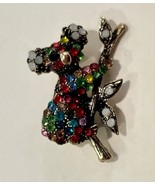 Small Vintage Multicolor Rhinestone Koala Bear Pin/Brooch. - $75.39 MXN