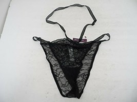 Adore Me Women&#39;s Cheeky Lace Mesh Panty 09727 Black Size Small - $4.74