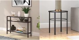 Henn&amp;Hart 42&quot; Wide Rectangular Console Table In Blackened Bronze, Entryway - £184.64 GBP