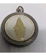 Vintage Catholic DCA Blessed Virgin Mary Mother of God Reverse Side Medal - $336.72 MXN