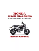 2021-2024 Honda Monkey 125 Service Repair Workshop Manual - $22.53 CAD