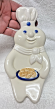 Vintage 1998 Pillsbury Dough Boy Spoon Rest Holding Cookies 8” Cute! - $267.45 MXN