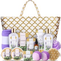 Gift Baskets for Women Spa Gifts for Women 15pcs Lavender Home Spa Kit Gifts Spa - £24.96 GBP