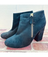 A.N.A. Womens Size 6.5 BLACK Faux Suede Fabric Ankle Booties Chunky 3.5&quot;... - $24.74