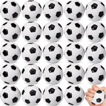 48 Packs Mini Soccer Ball Foam Sports Balls 2.5 Inch Stress Bouncy White... - $49.99