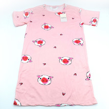 SmilVie Nightshirts Soft Cosy Cotton Short Sleeve Sleepwear for Women, Pink - £17.19 GBP