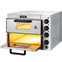 VEVOR Commercial Pizza Oven Countertop, 14&quot; Double Deck Layer, 110V 1950... - $405.99