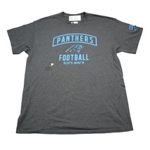 Team Apparel Shirt Mens L Gray Carolina Panthers Short Sleeve Crew Neck T Shirt - £14.43 GBP