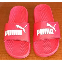 PUMA Men&#39;s Flip Flops Sz.9 Cool Cat Slides Flat Sandals Knockout Pink Wh... - $425.16 MXN