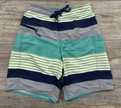 Patagonia Board Shorts Swim Trunks Men&#39;s Size 28 Multi-Color Stripe 100%... - $29.70