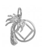 NA Sterling Silver Palm Tree Necklace  - $20.00+