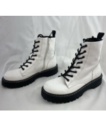 Sincerely Jules women&#39;s Harley White Combat Boots Size 8M - $38.96 CAD