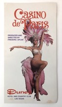 Casino de Paris Show at Dunes Hotel Las Vegas Vintage Postcard 9&quot;x4.75&quot; - $24.99