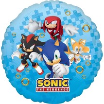 Sonic and Friends Foil Mylar Round Balloon 1 Per Package NEW - £4.75 GBP