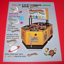 Colorama Arcade FLYER 1995 Original NOS  Redemption Game Vintage Retro - £13.04 GBP