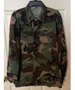 US Army Combat Jacket Mens Camo Woodland Hot Weather Military Coat Mediu... - $33.69 CAD