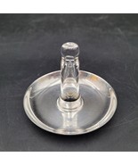 Vintage ATLANTIS Silver Lead Crystal Hand Blown Ring Jewelry Holder Catc... - $27.01 CAD