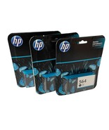HP 564 Black Ink Cartridge 3 Pack New Sealed For Deskjet And PhotoSmart ... - $263.97 MXN