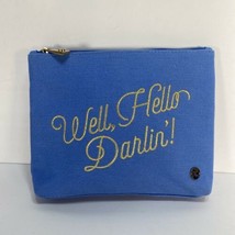Well, Hello Darlin&#39;! Makeup Case by Spartina - Blue GENTLY USED - £15.68 GBP